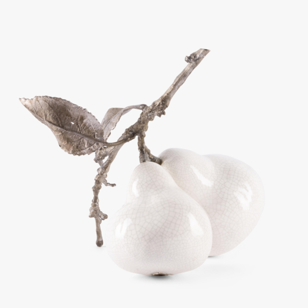 Penkridge Ceramics Crackle Pears with Branch & 2 Leaves
