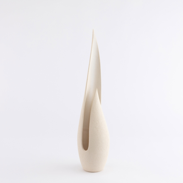 Adrian Bates Medium White Flame Vessel