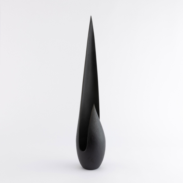 Adrian Bates Large Black Flame Vessel
