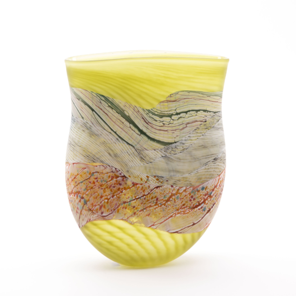 Thomas Petit Medium Flat Vase - Samphire