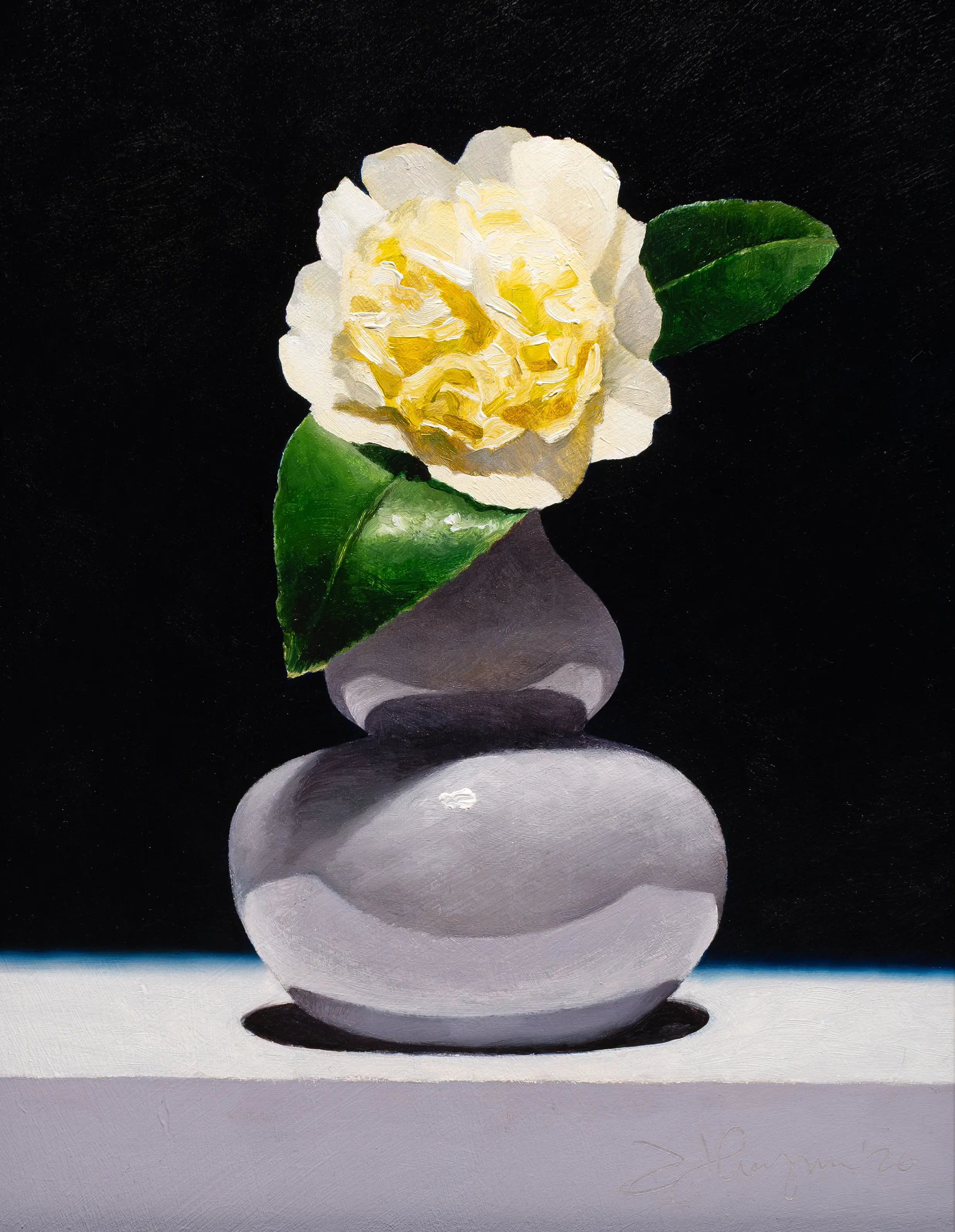 Camelia in a Double Gourd Vase