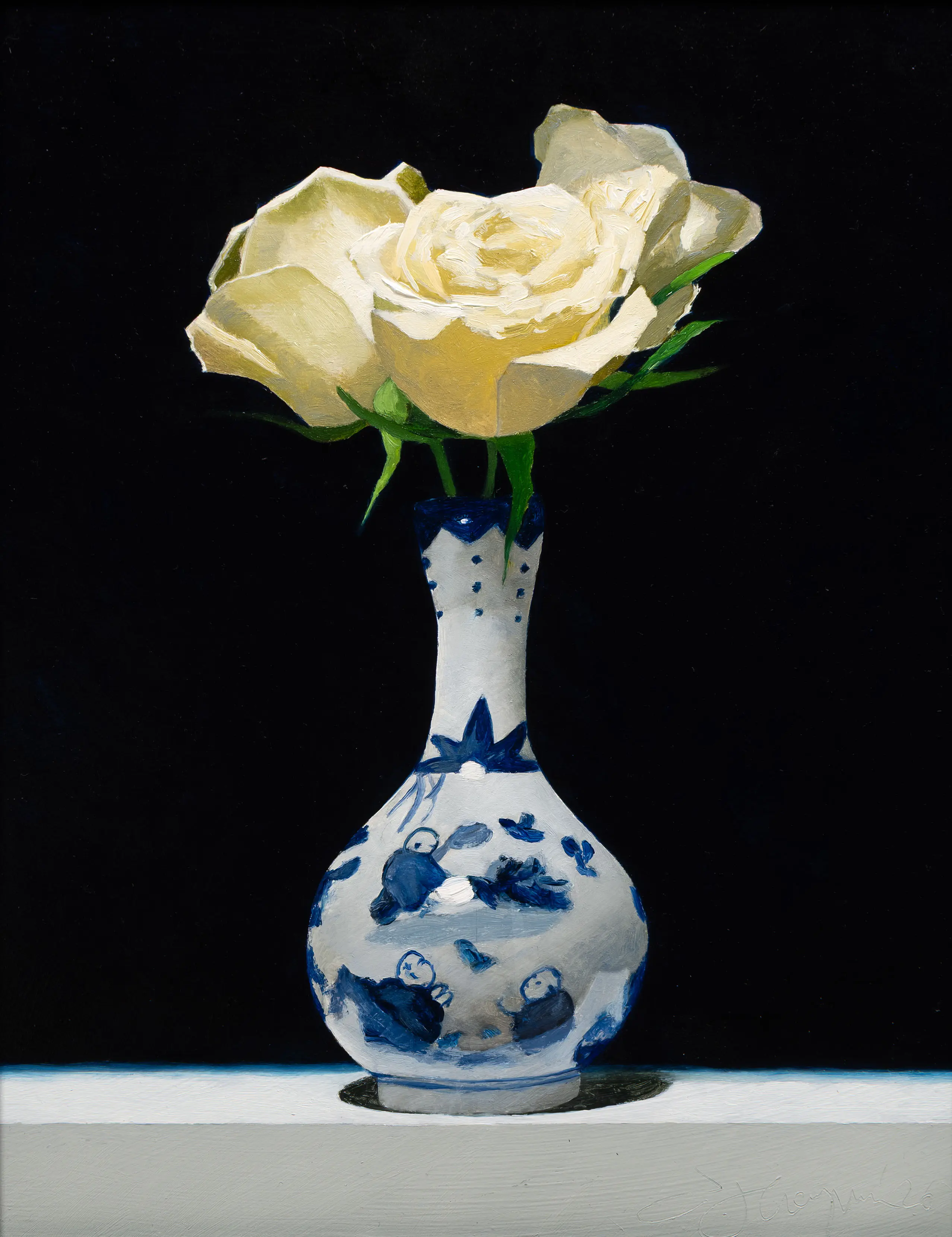 Roses in a Chinese Vase