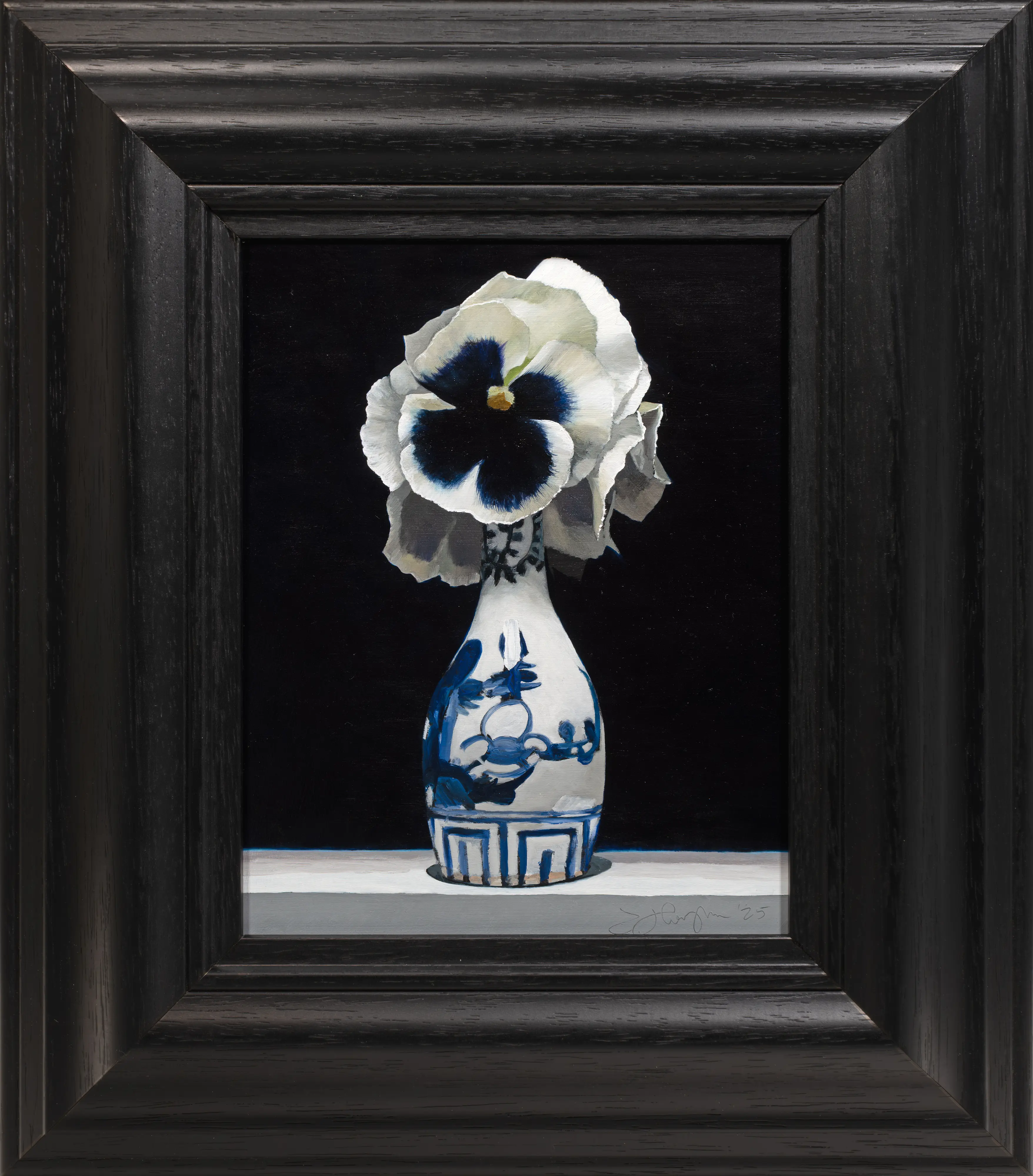Pansies in a Chinese Vase