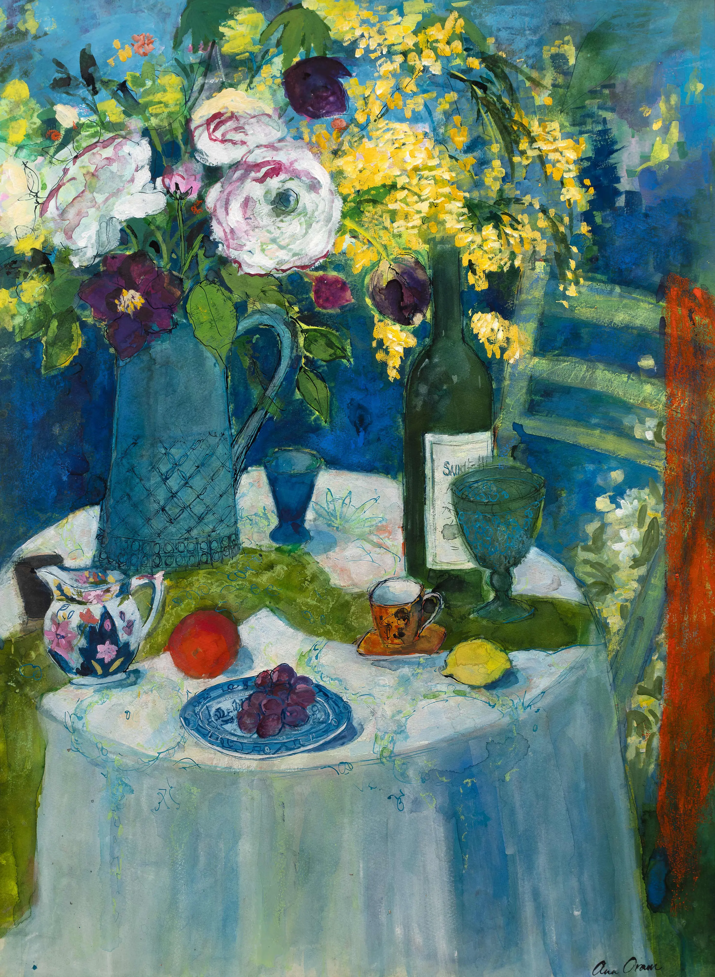 Garden Still Life with Orange Stole