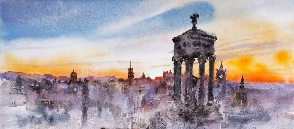 Winter Evening, Calton Hill, Edinburgh