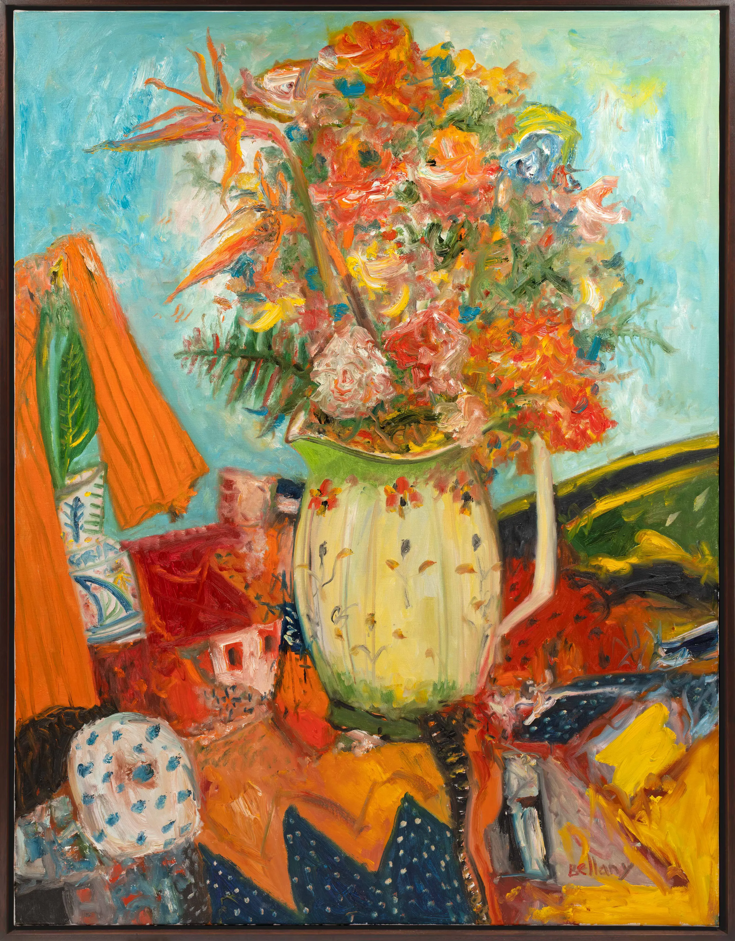 Bouquet in a Floral Jug