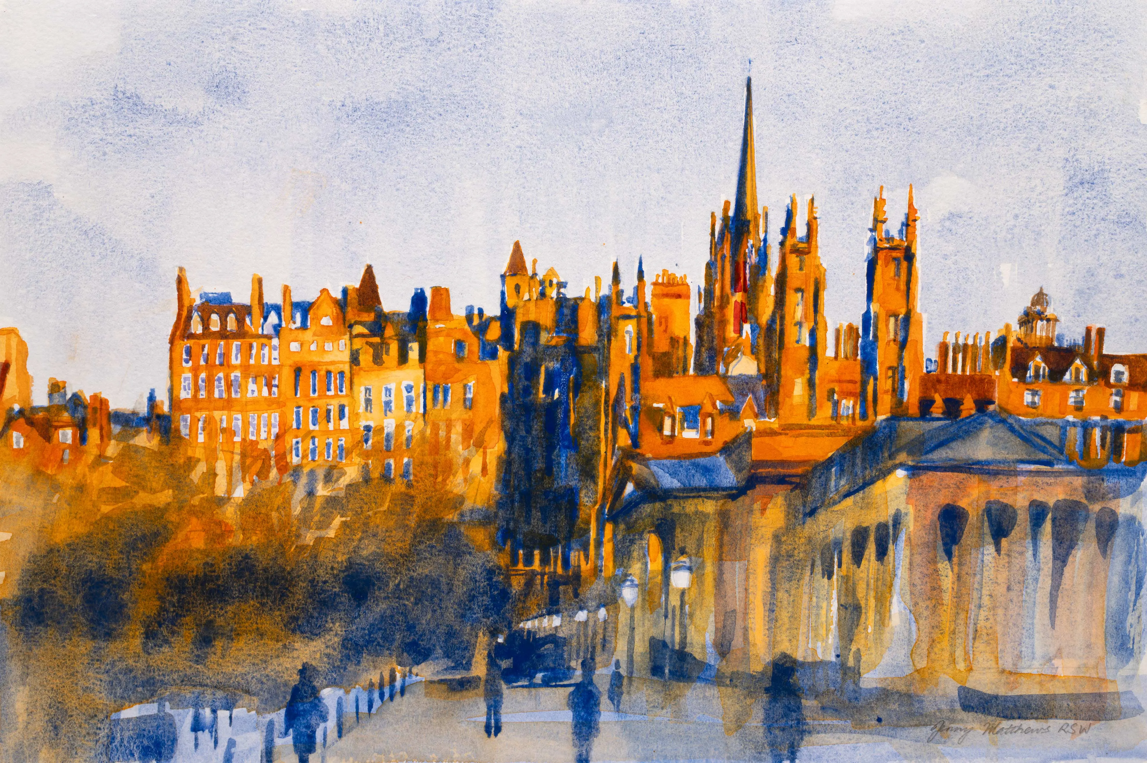 Sunset Towards the Old Town, Edinburgh